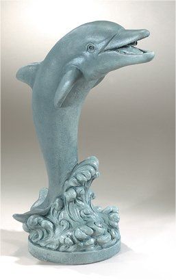 Flip The Dolphin Plumbed Water Feature Diy Soap Carving, Garden Pools, Large Fountain, Dolphin Decor, Christmas Presents For Moms, Seashell Projects, Pool Water Features, Soap Carving, Sculpture Art Clay