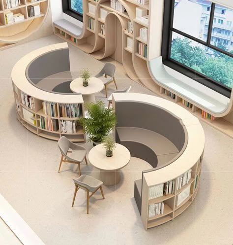 Small Library Design, Library Layout, Chocolate Store Design, Coworking Office Design, Bookstore Design, School Library Design, Library Plan, Jewelry Store Interior, Architecture Design Presentation