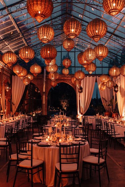 Beldi Country Club wedding venue in Marrakech, Morocco Cosy Wedding, Marrakesh Wedding, Tropical Garden Party, Wedding Playlist Reception, Table Setting Wedding, Wedding Lantern, Lantern Lighting, Lighting Wedding, Sparkler Candles