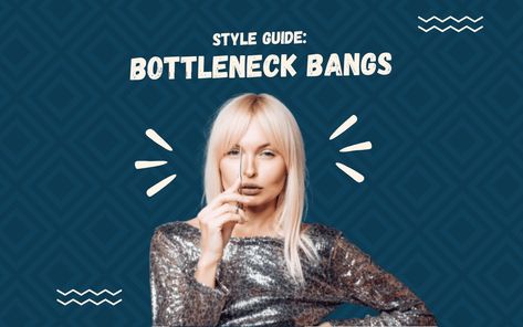 Bottleneck bangs are in this year. Plan to see them everywhere. We'll show you what they are, how to style them, and a few things to consider. Bottleneck Bangs Medium Hair, Bottle Neck Bangs Hair, Bottleneck Bangs, Egyptian Hairstyles, Fringe Styles, Daily Yoga Workout, Bangs With Medium Hair, Fringe Fashion, Hair Trend