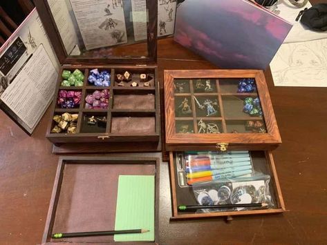 Dungeons And Dragons Diy, Dnd Diy, Dnd Crafts, Dragon Crafts, Dice Box, Dice Tray, Basic Jewelry, Red Candles, Dungeons And Dragons Homebrew