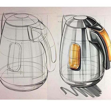 • Kettle sketch and marker rendering by very talented designer | By: @beginace •. ॰ ॰ ॰ #design #designer #デザイナー #Дизайнер #pencil #art #artist #sketchbook #sketch #illustration #tea #coffee #product #kitchen #pencildrawing #instaart #markers #dailysketch #designlife #industrialdesign #creative #drawing #photooftheday #instagood #instadaily #inspiration Marker Rendering, Product Sketches, Industrial Design Portfolio, Logos Retro, Structural Drawing, Object Drawing, Industrial Design Sketch, Copic Sketch, Sketch Markers