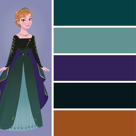 Frozen 2 Color Scheme, Kristoff Frozen, Disney Princess Colors, Disney Frozen 2, Princess Anna, Disney Designs, Anna Frozen, Disney Colors, Princess Coloring