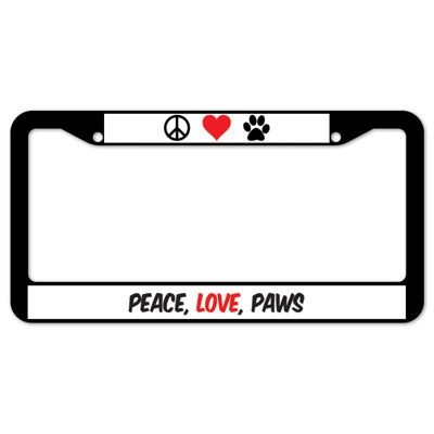 SignMission Peace, Love, Paws Plastic License Plate Frame, License Tag Holder 12" X 6" Fits Any Car, Truck, SUV, RV, or Trailer | Made in The USAFeatures:Our High Quality License Plate Frames Are Sturdy And Constructed Of Super Durable Plastic Designed To Hold Up To The Elements So Your Tag Holder Will Last For The Long HaulStandard Fit For Most License Plate Holders, Cars And Trucks. Approximate Dimensions Are 12"X6". Plate Is Secured In The Frame Via Fasteners On Top (Not Included) And A Built Licence Plate Frame, Peace Love Dogs, Licence Plate, Luxury Dog Collars, Dog Collar Bow Tie, Dog Collar Tags, Retail Signs, Tag Holder, Personalized Dog Collars