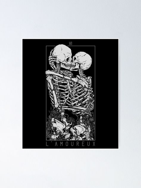 Imprimibles Halloween, Lovers Tarot Card, Skeleton Love, The Lovers Tarot Card, The Lovers Tarot, The Reaper, Contemporary Abstract Art, The Lovers, Skull And Bones