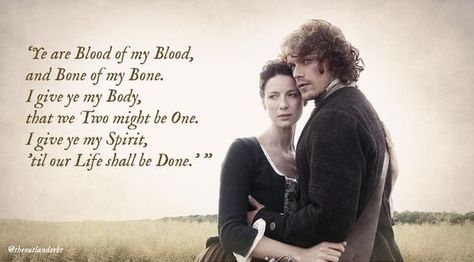 ...The wedding vow Outlander Wedding Vows, Outlander Books, Outlander Wedding, Forest Fairytale, Outlander Art, Hand Fasting, Starz Tv Series, Diana Gabaldon Outlander Series, Outlander Quotes