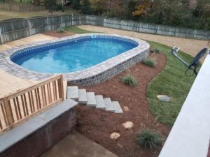 Semi-Inground Pools - Cincinnati Pool and Patio Pool Underground, Semi Above Ground Pool, Inground Pool Cost, Oval Pool, Pool Cost, Semi Inground Pools, Best Above Ground Pool, Pools Backyard Inground, Above Ground Pool Landscaping