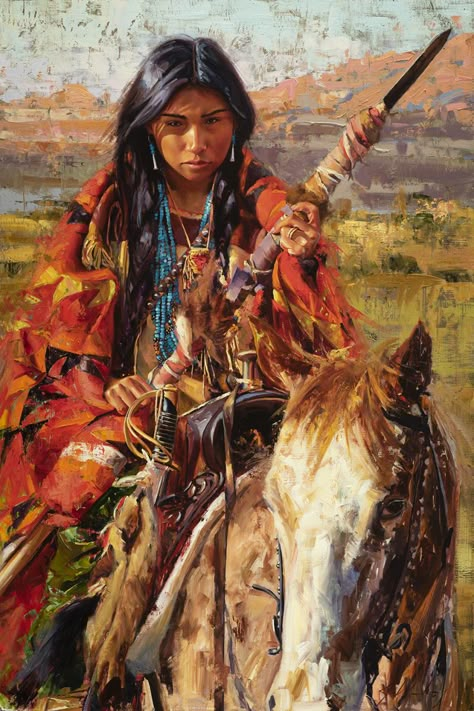 Western Art Collector - Jeremy Winborg Southwest Art Paintings, Native American Drawing, Oglala Lakota, Native Beauty, Native American Woman, Western Stuff, American Fine Art, Native American Paintings, Native American Images