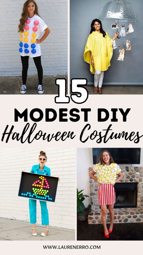 With Halloween just around the corner, the hunt for the perfect costume begins. For many women, finding a balance between creativity, modesty, and affordability can be a challenge. This year, why not take the DIY route and craft your own unique costume that meets all your needs? Whether you’re attending a party, trick-or-treating with kids, or simply looking to have some festive fun, I’ve got a collection of cute and modest Halloween costumes that are easy to make and won’t break the bank. Easy Adult Halloween Costumes, Easy Homemade Halloween Costumes, Diy Adult Halloween Costumes, Affordable Halloween Costumes, Modest Halloween Costumes, Halloween Costumes For Adults, Easy Halloween Costumes For Women, Halloween Costumes For Work, Costumes For Adults