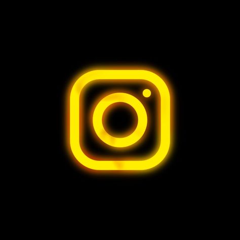 Insta Photo Logo, Yellow Neon App Icons, Bhai Logo Instagram Highlight, Pastel Yellow Instagram Icon, Yellow Background For Editing, Instagram Logo Wallpaper, Yellow Instagram Icon, Instagram Neon Logo, Insta App Icon