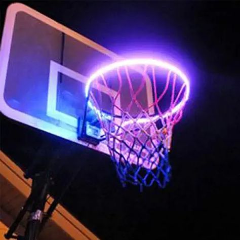 Basketball Rim, Hoop Light, Play 4, Night Parties, Basketball Plays, Power Colors, Magic Johnson, Solar Powered Lights, Lighted Canvas