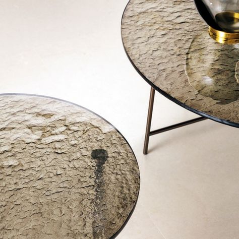 [ Setsu & Shinobu Ito ]
Nemu isn’t just a
coffee table, it’s a living object.
Its textured glass top has an
irregular surface on the reverse
side obtained by casting
the molten glass, creating a
handmade effect typical of
the artistic creations made in
the glass furnaces of Murano. Glass Table Top, Glass Coffe Table, Glasscoffee Table, Tempered Glass Table, Coffee Table Glass Top, Glass Codfee Table, Stone Table With Glass, Cast Glass Table, Bent Glass Side Table