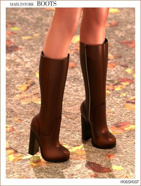 Download Living Boots for Sims 4 at ModsHost NOW! #female #boots #mods #shoes #sims4cc #gaming #videogames #female #sims Blender Fashion, Knee High Stiletto Boots, Female Boots, Female Sims, Pointy Boots, Mod Hair, Cc Mods, Wedge Heel Boots, Stiletto Boots