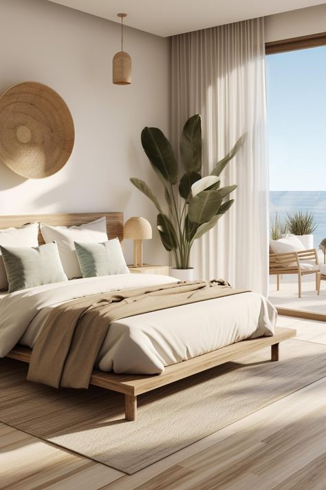 30 Coastal Bedroom Decor Ideas for an Ocean-Inspired Sanctuary Resort Home Decor, Beach Glam Bedroom, Modern Coastal Furniture Ideas, Tulum Aesthetic Interior, Coastal Calm Bedroom, Relaxed Coastal Interior, Coastal Modern Interior, Coastal Hotel Design, Tulum Style Bedroom