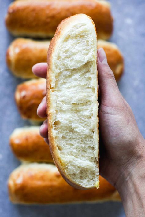 Quick Hot Dog Buns, Sourdough Hot Dog Buns, Little Spoon Farm, Hot Dog Rolls, Sourdough Discard, Everything Bagel, Challah, Egg Wash, Poppy Seeds