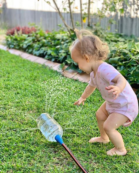 E M M A • Baby Play + Beyond on Instagram: “• BOTTLE SPRINKLER • Did you know you can make a super easy + toddler/baby safe sprinkler for FREE using a plastic bottle?! 🙌🏻💦 . Age…” Easy Toddler, Free Use, Baby Safe, Plastic Bottle, Baby Play, Plastic Bottles, Super Easy, Knowing You, Did You Know