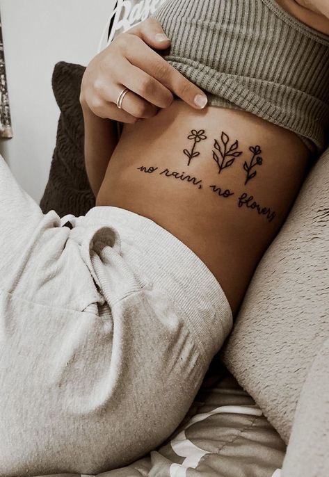 I Am More Than The Thoughts Tattoo, Rib Tats For Women, Tattoos On Ribs, Flower Tattoo On Ribs, Cowgirl Tattoos, Rib Tattoos For Women, Cowboy Tattoos, Basic Tattoos, Ear Tattoo Ideas