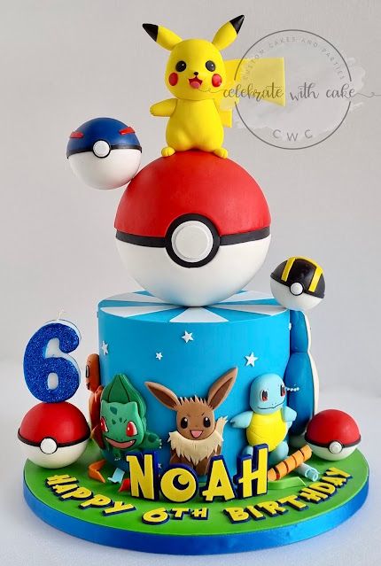 Pokemon Fondant Cake, Picachu Cakes Pokemon, Simple Pokemon Cake, Pokemon Cake Birthday, Pokemon Birthday Cakes, Tort Pokemon, Torte Pokemon, Pokemon Birthday Party Cake, Pokemon Theme Cake