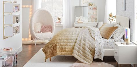 Teen Bedrooms | Teen Room Ideas & Inspo | Pottery Barn Teen Marquee Flooring, Cave Chair, Teen Bedrooms, Room Refresh, Girl Beds, Teen Room, Pottery Barn Teen, Teen Bedroom, Girls Room