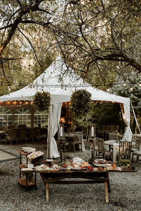 Fall Backyard Reception Ideas, Small Intimate Fall Wedding, Small Bohemian Wedding, Dusk Wedding, Backyard Fall Wedding, Bohemian Fall Wedding, Boho Backyard Wedding, Backyard Table, Boho Backyard