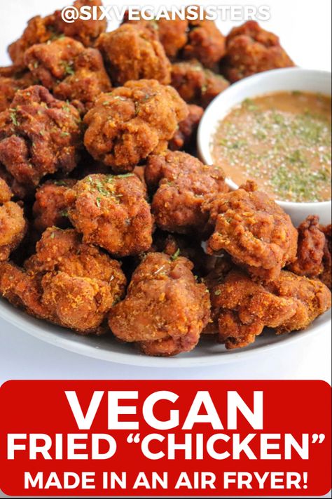 Air Fryer Vegan, Vegan Chicken Recipes, Seitan Recipe, Seitan Chicken, Vegan Seitan, Vegan Meat Recipe, Dash Recipe, Vegan Meat Substitutes, Vegan Fried Chicken