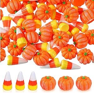 Wettarn 120 Pcs Fake Candy Corn Pumpkin fall Resin Candy Mini Pumpkin halloween Resin Charms for Craft Making Artificial candy Decorations for DIY Halloween Fall thanksgiving Handmake Decor Candy Corn Pumpkin, Halloween Resin, Fake Candy, Candy Decorations, Craft Making, Pumpkin Fall, Halloween Fall, Resin Charms, Pumpkin Halloween