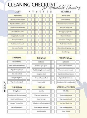 EDITABLE Cleaning Checklist, Cleaning Schedule Template, Spring Cleaning, ADHD Clean Home Want to keep your home clean and tidy but don't know where to start or how to stay accountable? This printable and editable pdf is here to help! This cleaning template comes with either prefilled chores or you can use the blank version to personalize for your home cleaning needs. *THI...#Ideas #Ultimate #Cleaning #Motivation #HomeTrends #Guide #The #to #Creating #a #Trends #for #Tidy #Home #a #Schedule Editable Cleaning Checklist, Cleaning Template, Cleaning Schedule Templates, Daily Cleaning Checklist, Cleaning Cabinets, Cleaning Schedule Printable, Chore List, Cleaning Guide, Money Saving Strategies