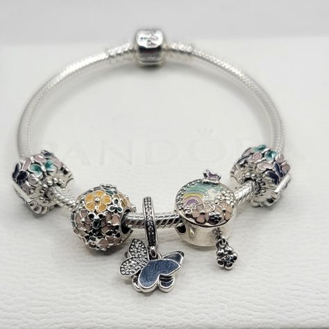 1 Authentic Pandora Moments Snake Chain Bracelet, Sterling Silver 1 Authentic Pandora Classic Flower Arrangement Charm, Pink, Green, White & Blue Enamel, Sterling Silver 1 Authentic Pandora Fluttering Butterflies Dangle Charm With Clear Cz, Sterling Silver 1 Authentic Pandora Flower Story Charm,Sterling Silver, Mixed Enamel, Clear Cz (2) Authentic Pandora Butterfly Arrangement, Mixed Enamel Clips *** Reasonable Offers Can Be Accepted *** Pandora Jewlery, Pandora Butterfly, Pandora Purple, Pandora Flower, Pandora Rose Gold, Fluttering Butterflies, Pandora Blue, Pandora's Box, Classic Flower