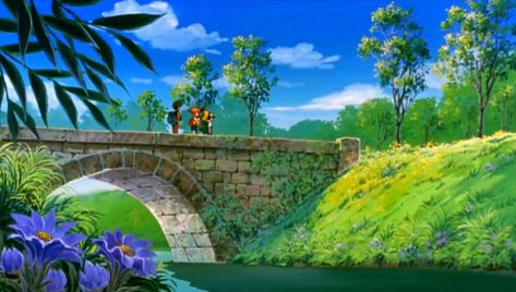 Pokemon Background Landscape, Pokemon Landscape, Pokemon Scenery, Studio Ghibli Tumblr, Ghibli Tumblr, Ash Misty, 300 Workout, Background Inspiration, Ash And Misty