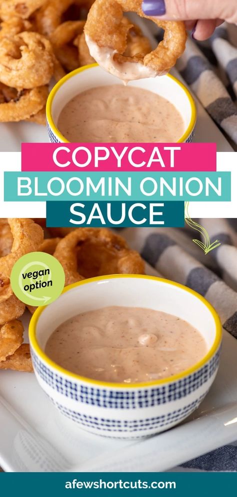 Onion Blossom Recipe, Onion Rings Dipping Sauce, Onion Ring Sauce, Outback Bloomin Onion, Onion Sauce Recipe, Bloomin Onion Sauce, Blooming Onion Sauce, Jus Sauce, Copycat Outback