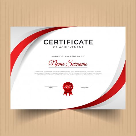 Certificate of achievement template desi... | Premium Vector #Freepik #vector #frame Certificate Design Inspiration, Tutoring Flyer, Certificate Layout, Certificate Of Achievement Template, Free Certificate Templates, Church Media Design, Certificate Design Template, Vector Frame, Certificate Of Achievement