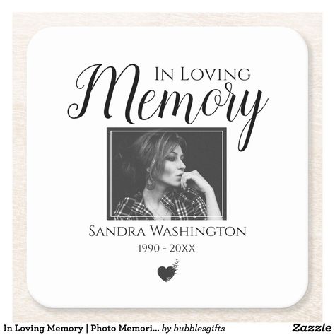 Memorial Stickers, Photo Stickers, Paper Coaster, Square Paper, Loving Memory, Photo Memories, Memorial Service, Kids Nursery Decor, Free Birthday Invitations