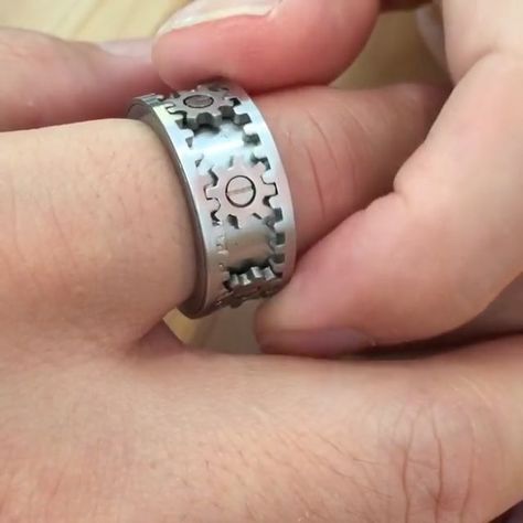 World of Engineering on Instagram: “Amazing engineering gear ring ⚙️ #worldofengineering #engineering #engineer #ring #valentinesday #gift Video from @gemhoarder” Gift Video, Gear Ring, Trendy Stuff, Tech Support, Valentines Day, Engineering, Silver Rings, Wedding Rings, Photo And Video