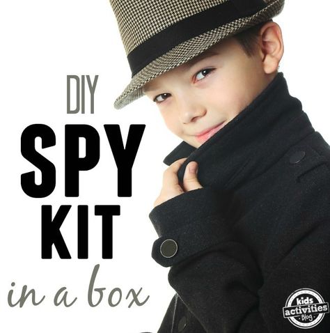 DIY spy kit in a box Spy Gadgets For Kids, Ninja Activities, Spy Costume, Spy Gadgets Diy, Date Ideas Romantic, Creative Date Ideas, Spy Kit, Spy Tools, Spy Party