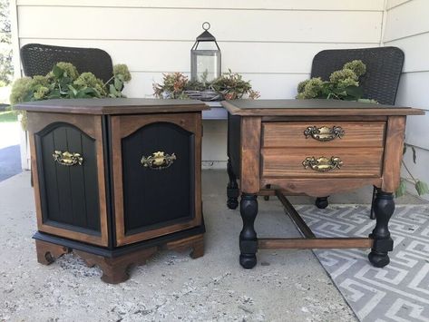 It's all about the journey, Not the outcome? Well, if these Drab to Fab vintage end tables could talk, they would tell some tales. Disappoint, Frustration, and in the end Happiness. I'll explain to you the lessons I learned and what to do instead of what I did.Lesson #1 Strip first not sand first veneer Hexagon Side Table Makeover, Hexagon Table Makeover, Hexagon End Table Makeover, Vintage End Table Makeover, Repurposed Side Table, Refurbish Ideas, Vintage End Tables, Furniture Refurbishing, Repurposed Projects