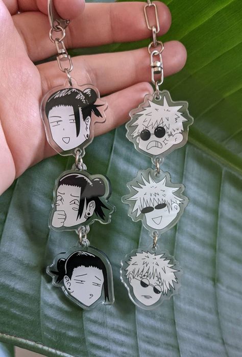 Jujutsu Kaisen Acrylic Keychain gojo and Geto Keychain | Etsy Anime Crafts Diy, Anime Jewelry, Anime Room, Anime Crafts, Acrylic Keychain, Cute Keychain, Awesome Anime, Anime Inspired, Key Chains