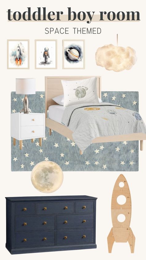 toddler boy room, toddler boy room decor, boy bedroom, toddler bedroom, little boys room, big boy bedrooms, young boys bedroom ideas, vintage boys room, toddler boys room, big boy room, boys room design, boys room, kids shared bedroom, kids bedroom, small kids room, toddler room decor, space themed bedroom, space room for boys, space bedroom boys, boys room design, rocket ship, rocketship, rocket bedroom, toddler boy finds, moon bedroom, moon light, space decor, kids space bedroom, bedroom ideas Rocket Ship Nursery, Rocket Themed Bedroom, Baby Boy Space Theme Nursery, Space Nursery Theme Boys, Space Bedroom Boys, Space Room For Boys, Toddler Space Room, Boy Room Toddler, Kids Space Bedroom