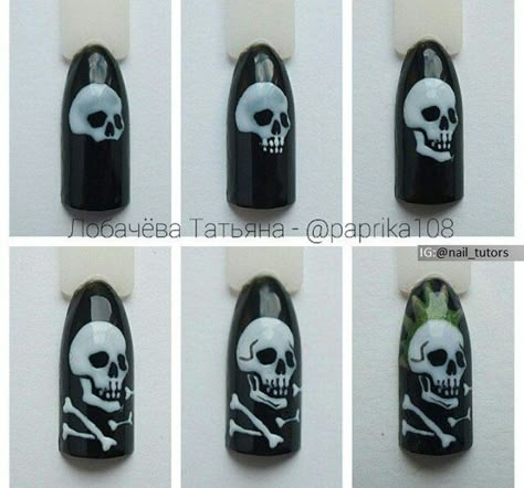 University Nails, Pirate Nails, Nail Polish Application, Skull Nail Art, Posh Nails, Horror Nails, Holloween Nails, Skull Nails, Halloween Acrylic Nails