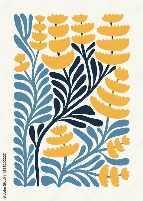 Decorative Illustration Artworks, Easy Paintings Abstract, Minimal Floral Design, Flower Graphic Illustration, Botanical Composition, Floral Illustration Art, Botanical Invitation, Abstract Botanical Art, Abstract Elements