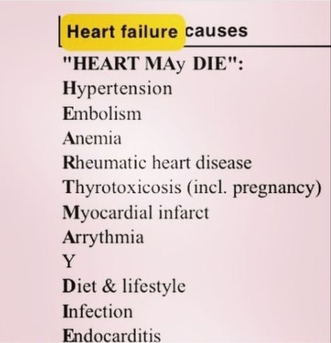 Heart Failure Nursing Mnemonics Medical Student Notes, Notes Nursing, Medical Terminology Study, Medical Mnemonics, Student Notes, Nursing Mnemonics, Nursing Student Tips, Medical Student Study, Pharmacology Nursing