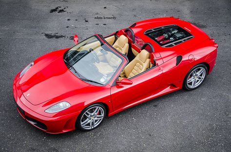 https://flic.kr/p/daFDhn | Ferrari F430 Spider F1 - Explored | Rosso Corsa with Tan leather hide interior. Big spec car. F430 Spider, Ferrari F430 Spider, Ferrari Spider, Ferrari 430, Ferrari F430, Ferrari Laferrari, Cool Car, Bentley Car, Ferrari Car