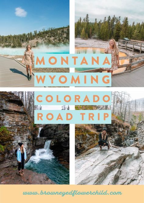 A great road trip route in the American West is through the states of Montana, Wyoming and Colorado. Discover the best route and itinerary to take on this trip. #USARoadTrip #AmericanWest #Montana #Wyoming #Colorado Montana Road Trip Aesthetic, Montana Vacation Itinerary, Montana Road Trip Itinerary, Wyoming Montana Road Trip, Wyoming Travel Road Trips, Colorado Road Trip, Yellowstone National Park Vacation, Wyoming Vacation, Yellowstone Vacation