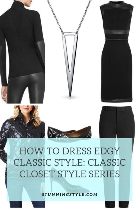 Edgy Style Outfits, Classic Edgy Outfits, Edgy Classic Style, Edgy Classic, Style Inspiration Classic, Style Inspiration Edgy, Outfits Edgy, Edgy Accessories, Dramatic Classic