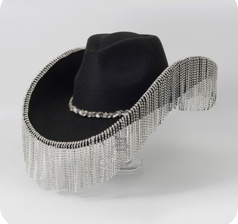 Ball Wedding, Rhinestone Fringe, Denim Hat, Cowgirl Hats, Fedora Hat, Cowboy Hat, Outdoor Style, Surprise Gifts, Party Hats