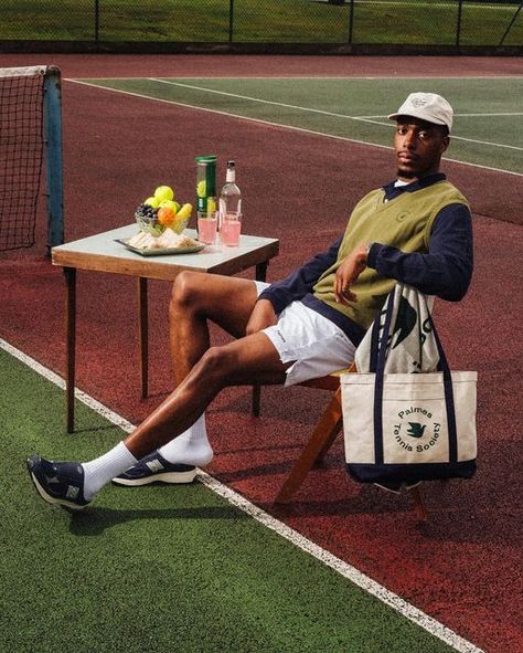 HIP on Instagram: "NEW TO HIP - Palmes. Palmes is a brand with roots in tennis culture for both on and off court, striving to bring a modern ethos to the sport and its culture. The majority of the collection is produced in Europe and made using eco-friendly materials. #HIP #Palmes @palmes.society" Sports Club Aesthetic, Paddle Tennis Aesthetic, Tennis Photoshoot Ideas, Tennis Branding, Tennis Friends, Tennis Photoshoot, Tennis Outfit Aesthetic, Sports Branding, Tennis Photography