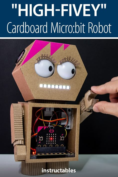 Cardboard Robot, Robot Programming, Micro Bit, Body Box, Board Classroom, Teaching Coding, Robot Hand, Dog Gadgets, Robotics Projects