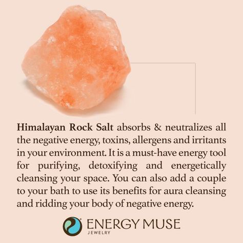 °Himalayan Salt Rock absorbs & neutralizes all the negative energy, toxins, allergens & irritants in your environment. Place a small bowl of these rocks in your space for energy cleansing, purifying & detoxifying. Salt Rock, Himalayan Rock Salt, Magia Das Ervas, Crystal Therapy, Rock Salt, Crystal Healing Stones, Les Chakras, Himalayan Salt, Crystal Meanings