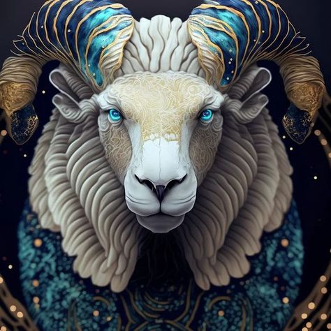 Sheep Fantasy Art, Fantasy Planets, Ram Art, Ram Sheep, Sheep Art, Ethereal Art, Eye Art, Kawaii Art, Post On Instagram