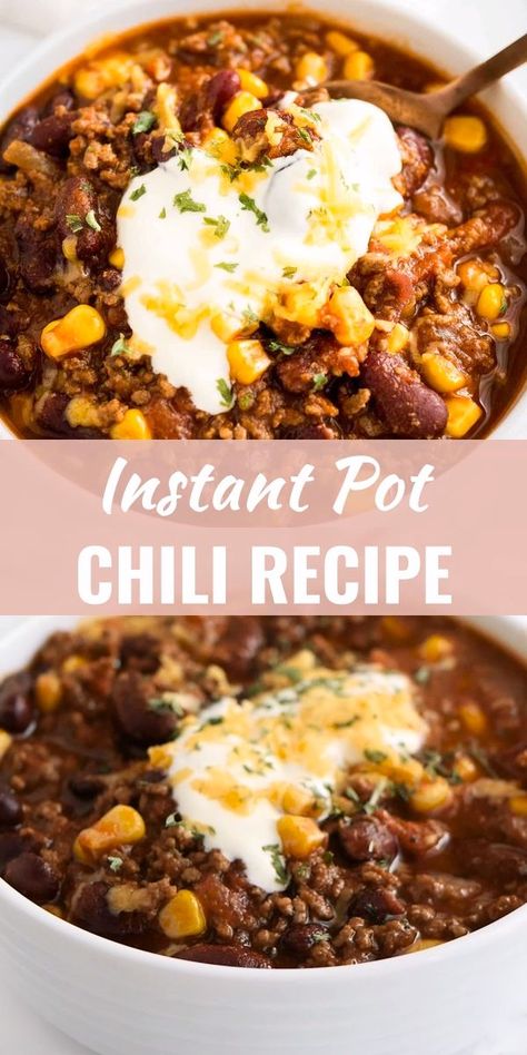 Chili Recipe Pressure Cooker, Chili Lasagna, Easy Instant Pot Chili, Shepherds Pie Recipe Pioneer Woman, Instant Pot Chili Recipe, Pressure Cooker Chili, Chili Recipe Stovetop, Chili Pot, Instant Pot Chili