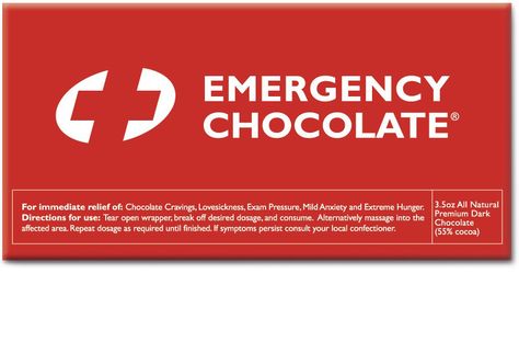 Packaging maketh a product Emergency Chocolate, Chocolate Quotes, Candy Chocolate, Chocolate Craving, Chocolate Bars, Recipes From Heaven, Creative Packaging, In Case Of Emergency, Chocolate Bar